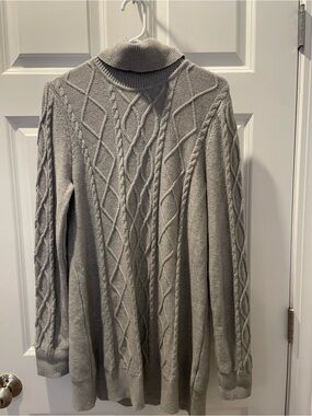 Show Me Your MuMu Gray Cable Turtleneck Sweater